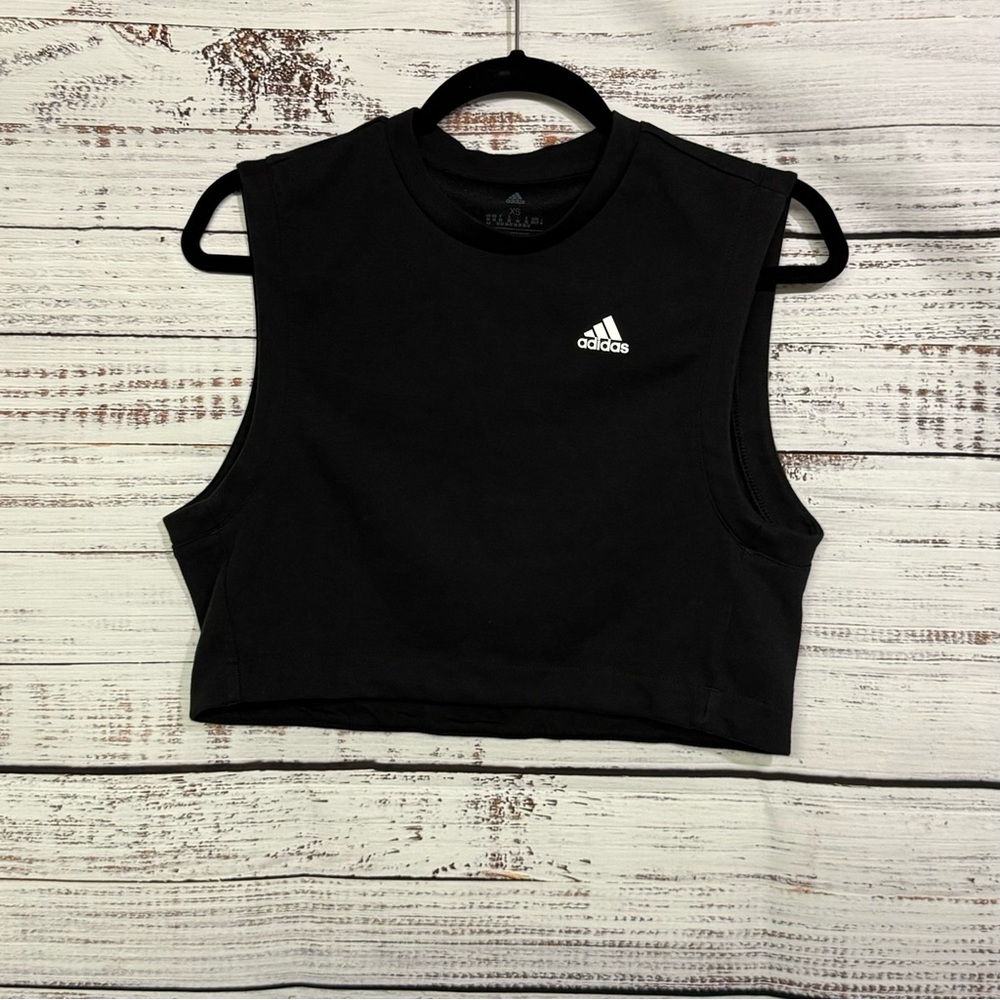 Adidas Aeroready Black Sleeveless Crop Top